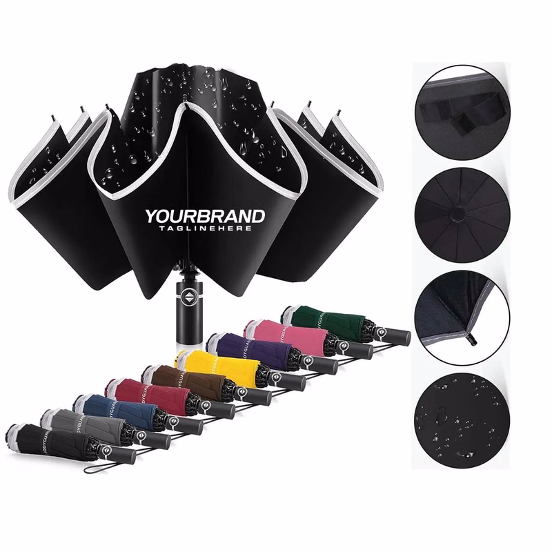 Unisex Large Windproof Automatic Inverted Foldable Umbrellas