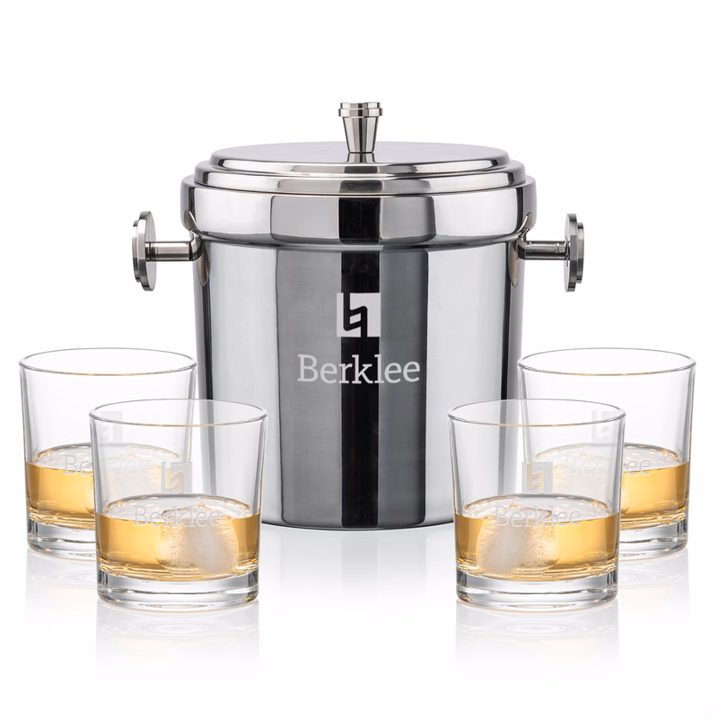 Milano Ice Bucket & Whitlock On-the-Rocks Set