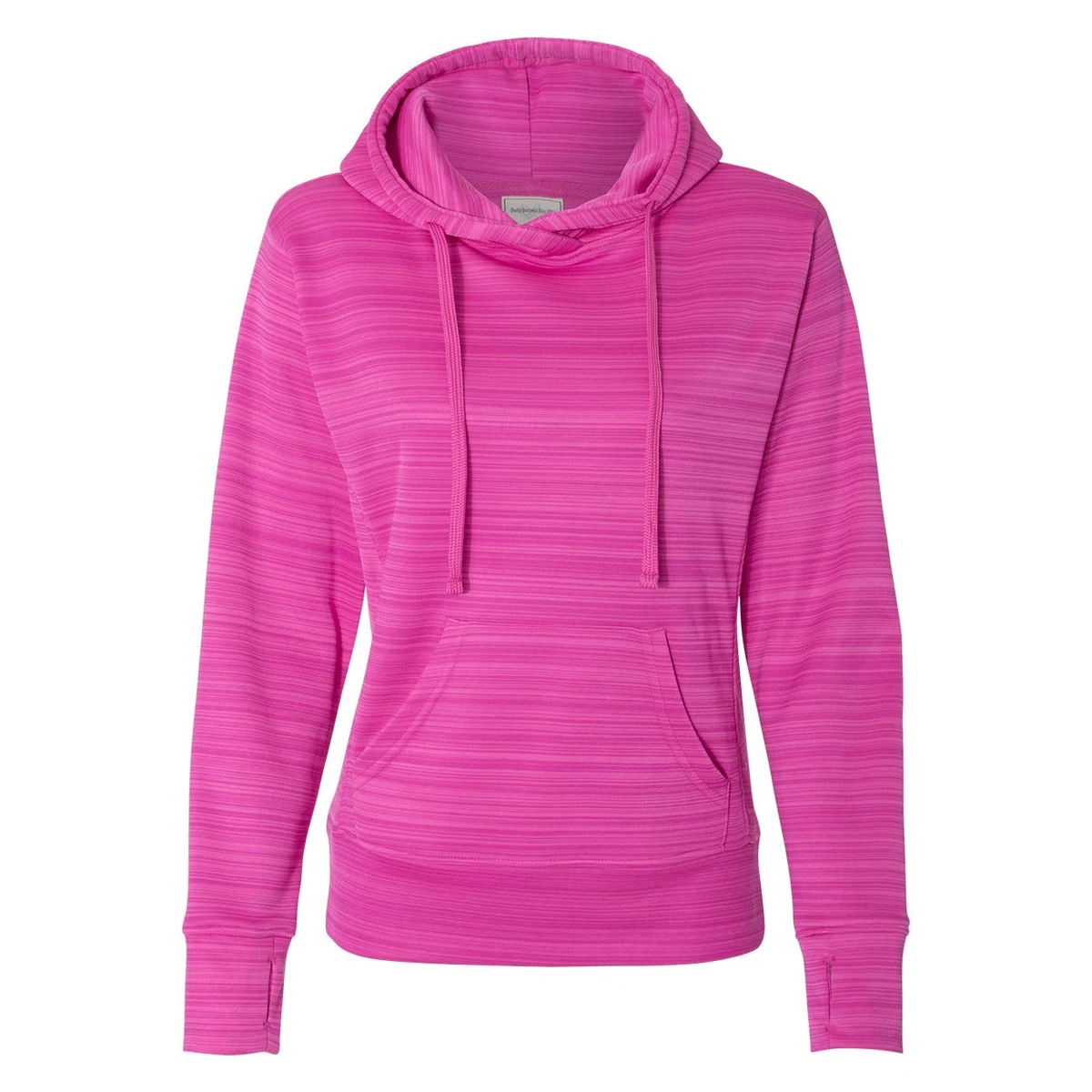 Women's Odyssey Striped Performance Fleece Lapover Hooded Sweatshirt - 8662 1