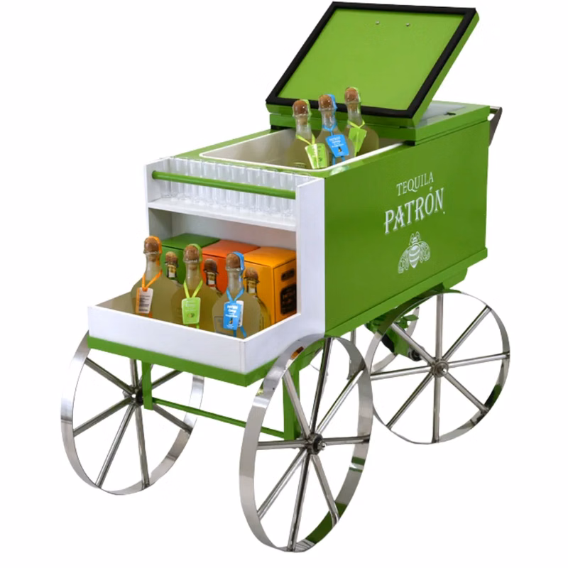 Ice Cream and Drink Cooler Push Cart