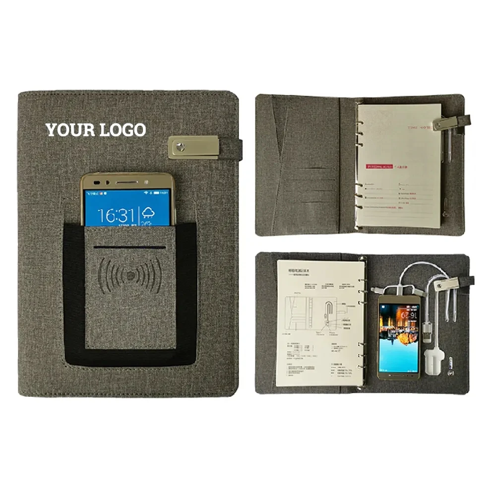 Diary Notebook with Flash Drive and Power Bank 1