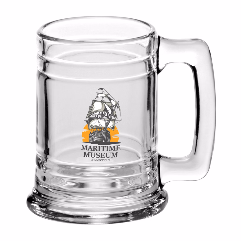 15 oz. Anchor Glass Beer Mugs (Engraved Imprint)