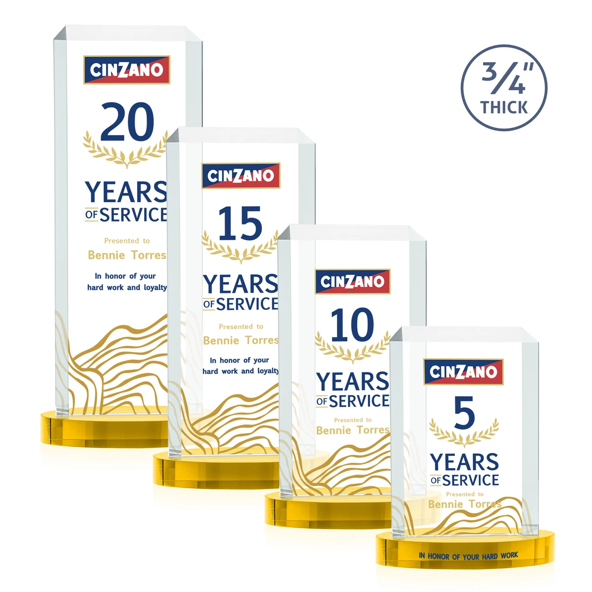 Dalton VividPrint™ Award on Alberton Base - Gold 1