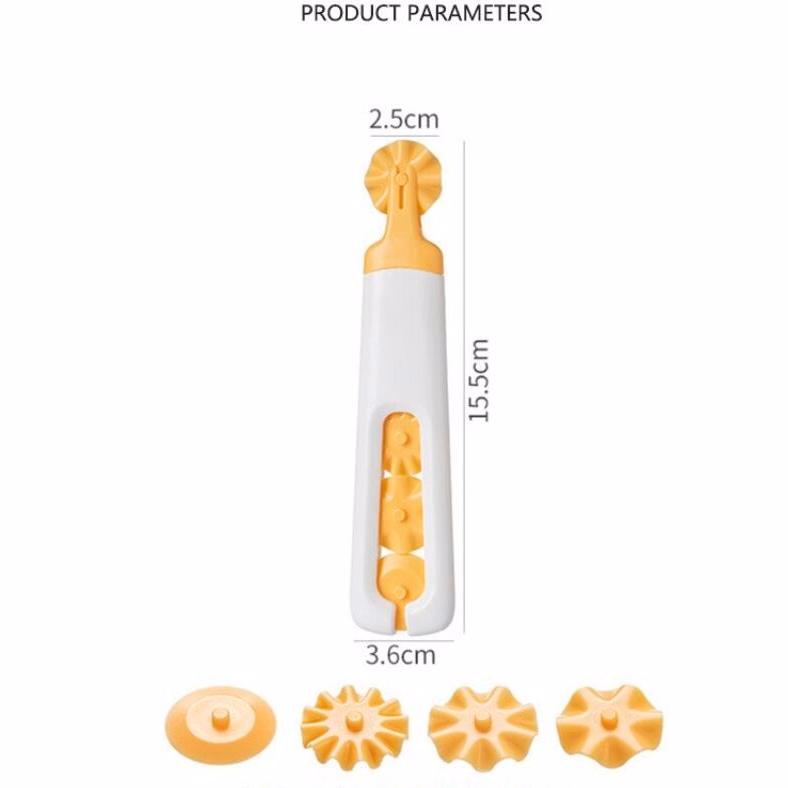 4-in-1 Pasta Cutter Wheel with Interchangeable Rollers