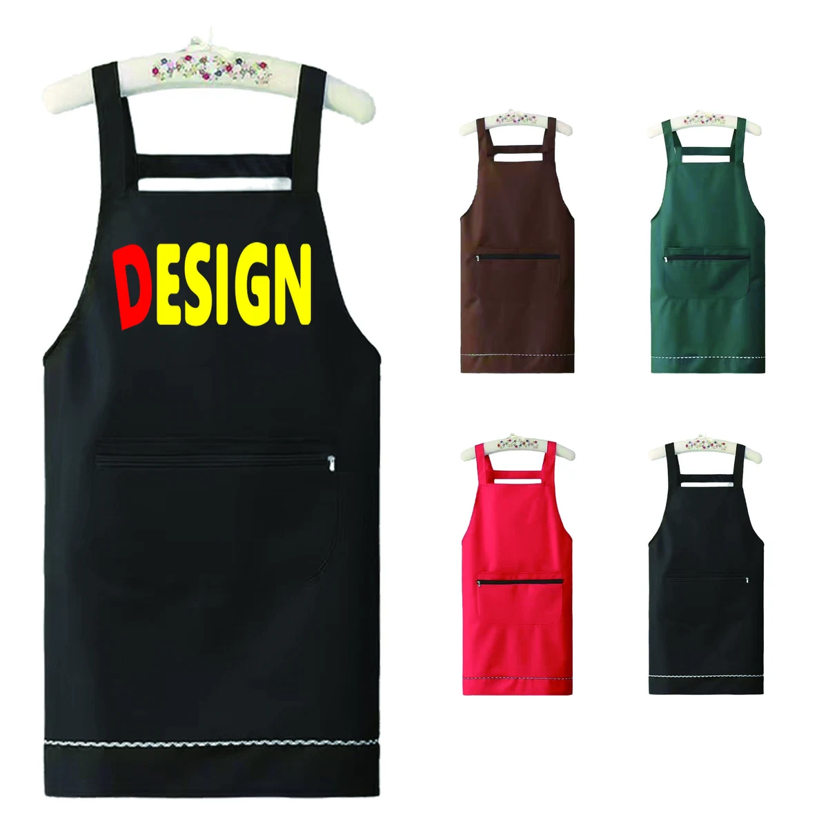 MOQ 50 Catering Polyethylene Apron Full Color 1