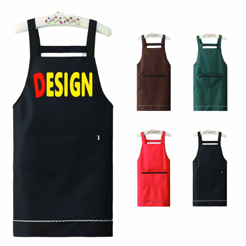 MOQ 50 Catering Polyethylene Apron Full Color