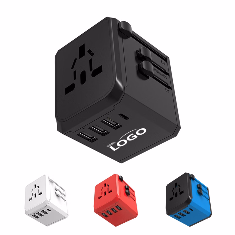 Universal Travel Adapter with USB & Type-C PD Charger