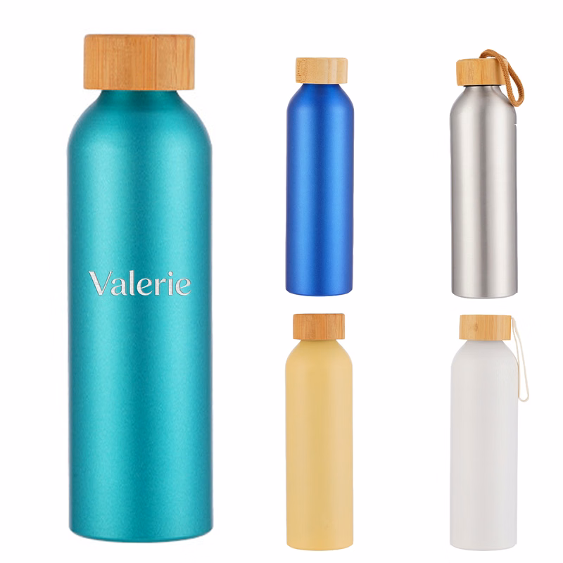 23.7oz Aluminum Insulated Water Bottle W/ Bamboo Lid