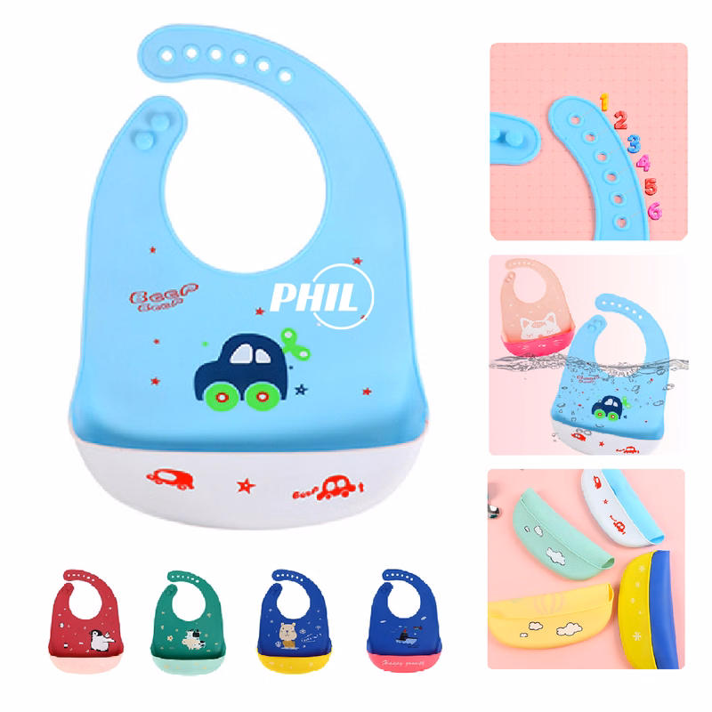 Adjustable Baby Silicone Bib