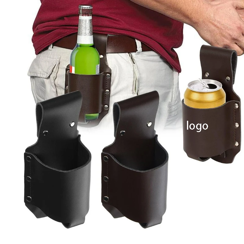 Leather Beer Holster Bottle Holders 1