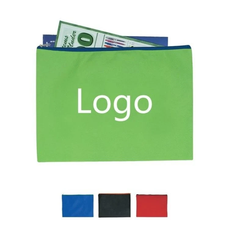 Non-Woven Document Sleeve With Zipper 1
