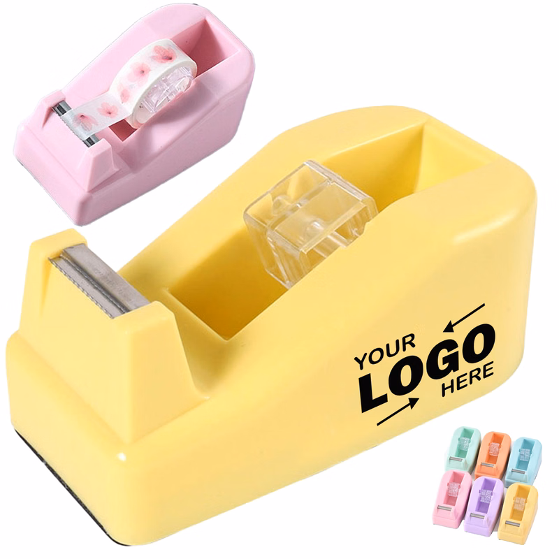 Durable Multicolored Plastic Tape Cutter Dispenser