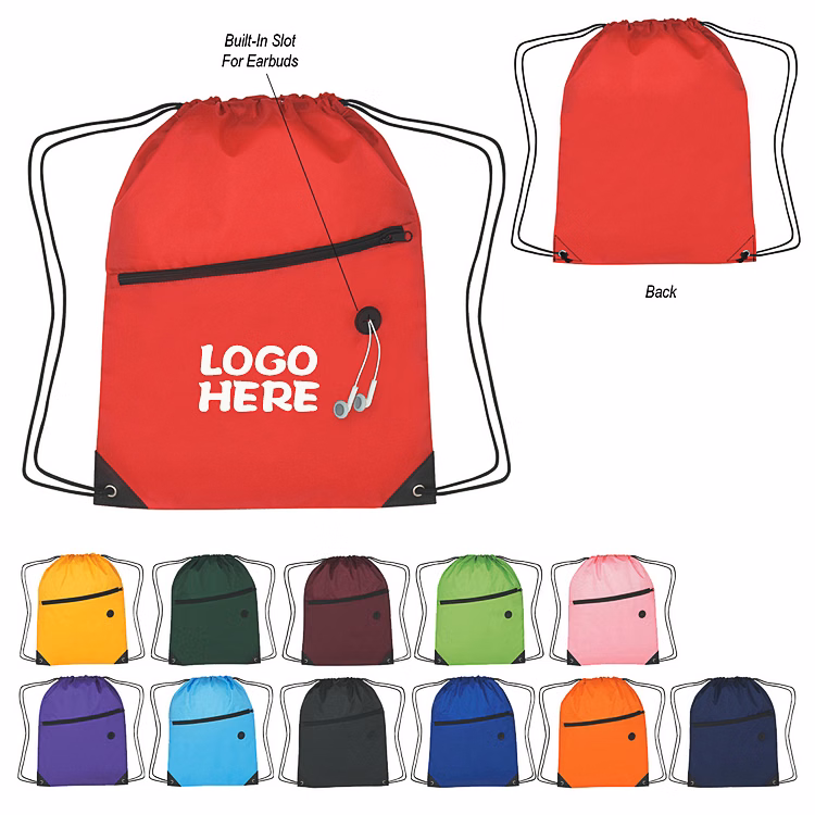 210D Polyester Sports Pack With Front Zipper