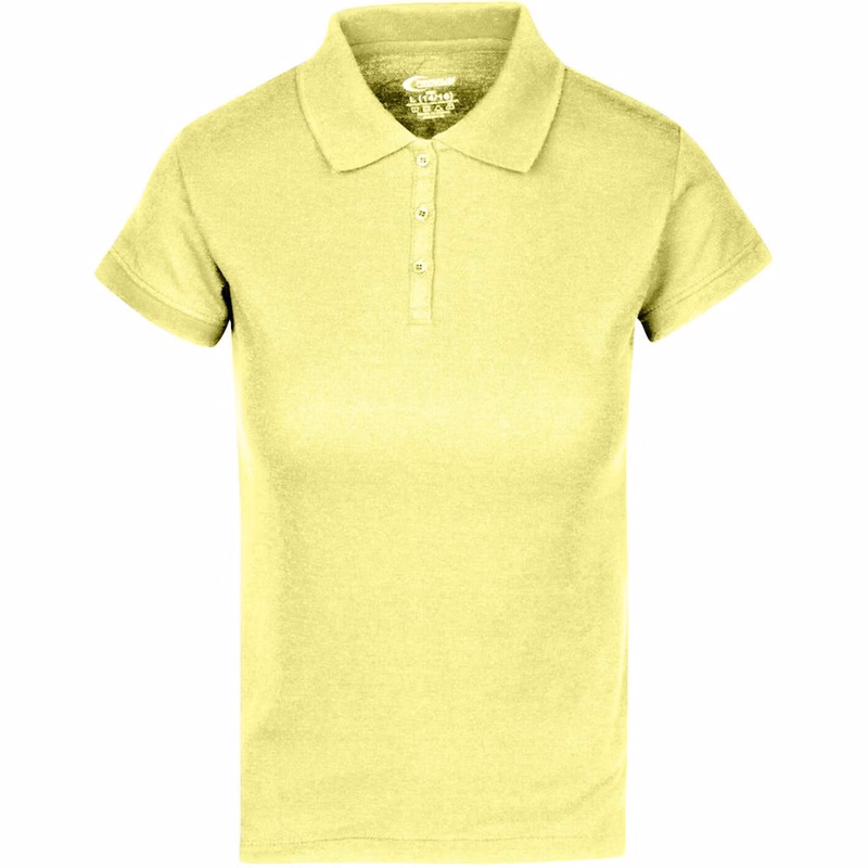 Juniors' Polo Uniform Shirts - Yellow Size Small