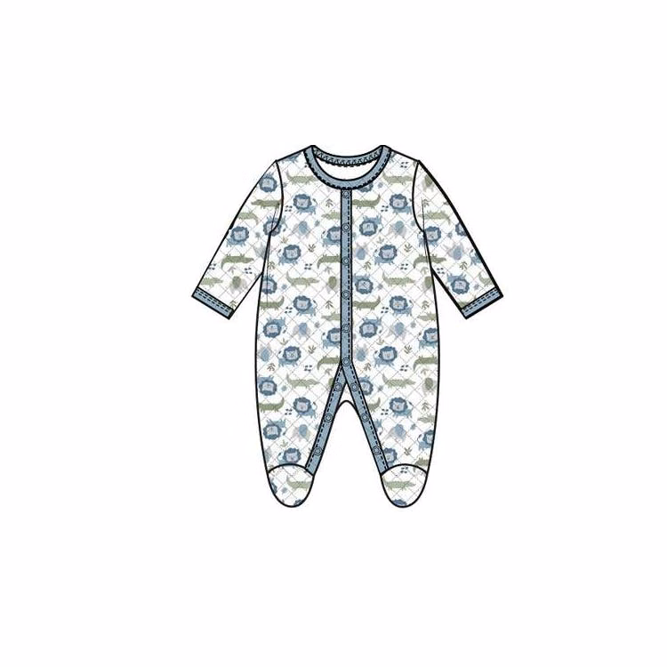 Boys' Quilted Sleep & Play Bodysuits Blue 0-9M