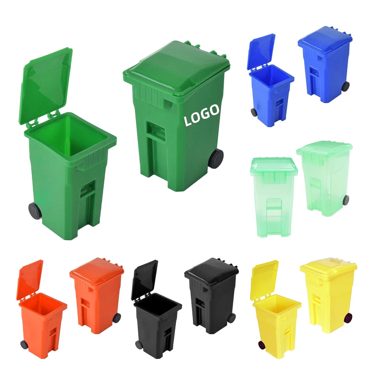 Trash Can Shaped Pen Brush Pot 1