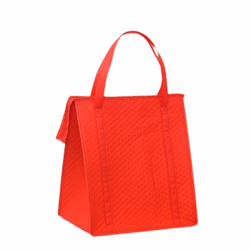 Embossed Non-woven Insulated Tote Bag, Thick Aluminum Foil Cooler Bag