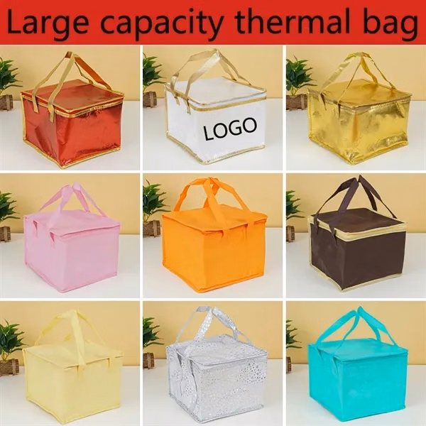 Custom 10.24 Inch Non-Woven Insulated Bag — Reusable Food Cooler Giveaway