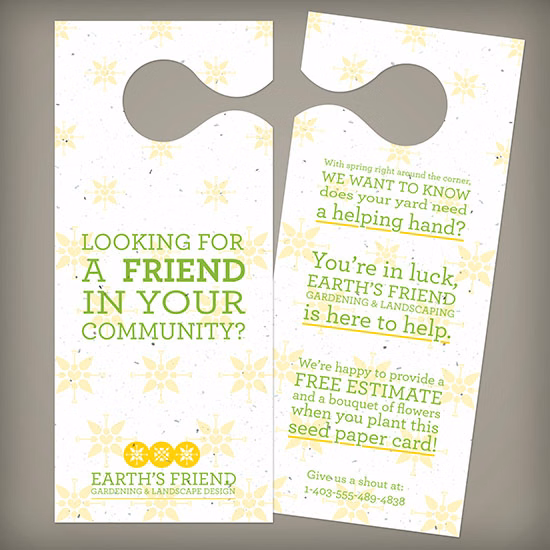 Double-Sided Seed Paper Door Knockers