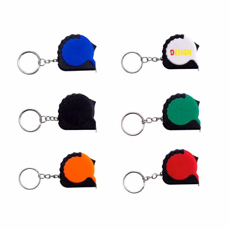 TPR Coated Mini Tape Measure with Keychain