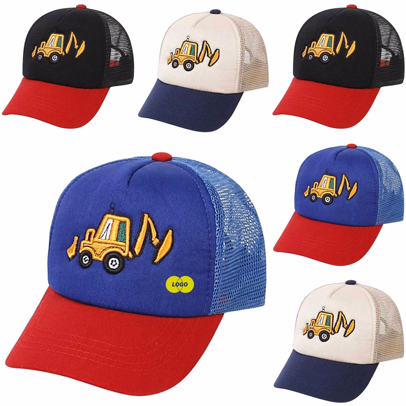 Kids Excavator Baseball Cap