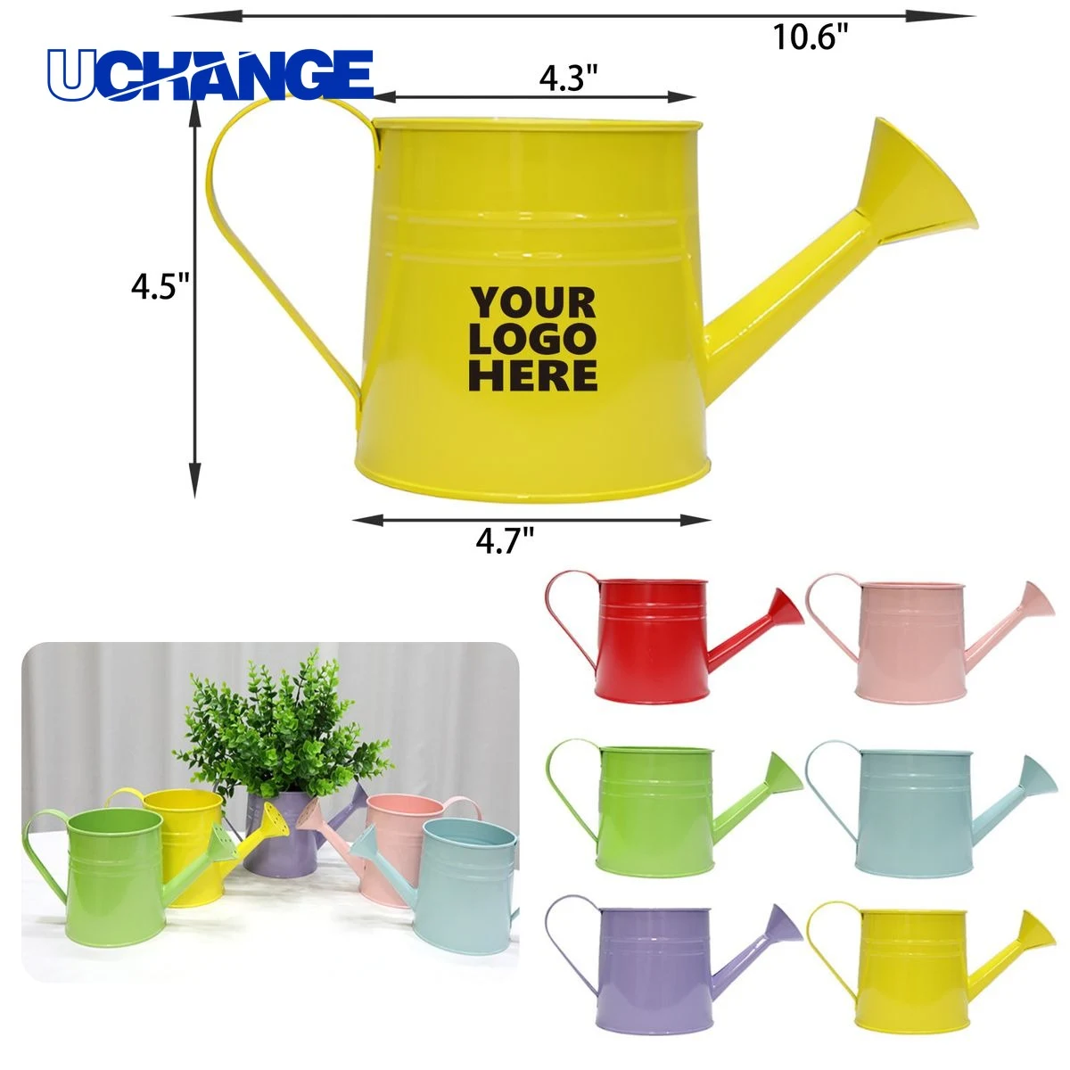 Stylish Watering Can Flower Pot Ornament 1