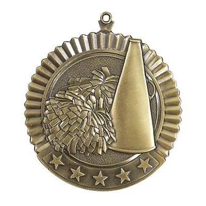 Cheerleading Star Medal 2 3/4" 1