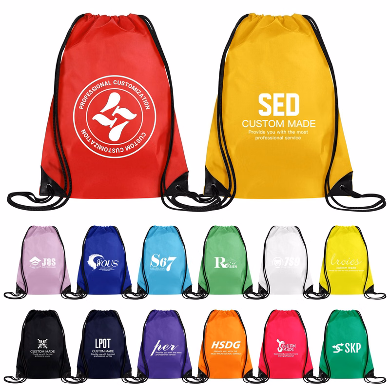14" X 18" Polyester Drawstring Backpack