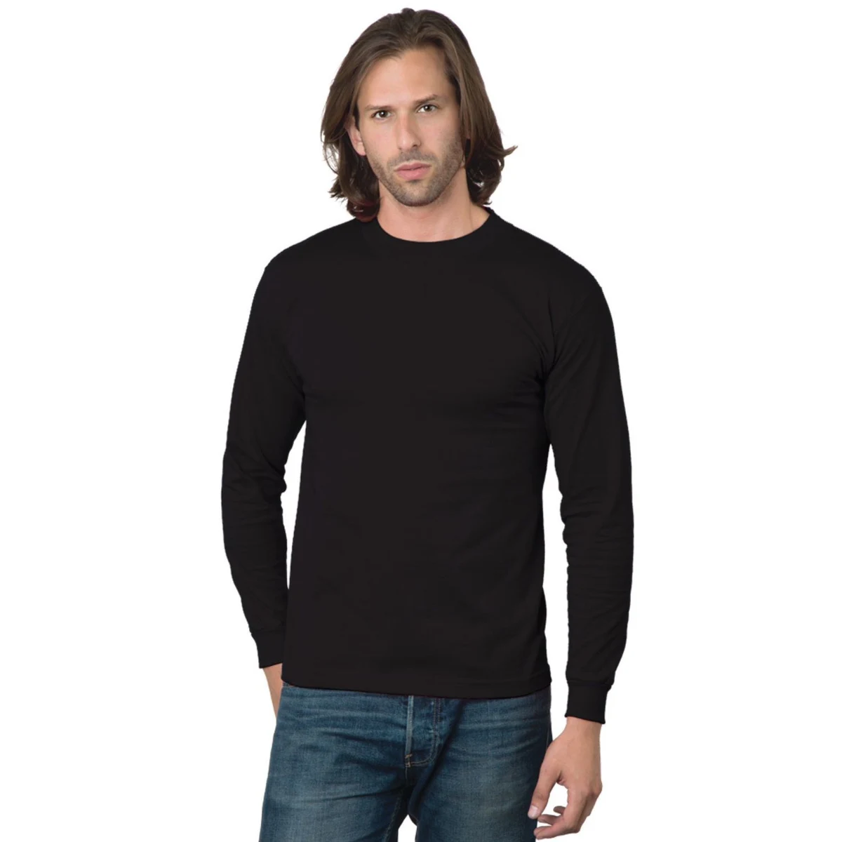 USA-Union Made Pre-Shrunk Long Sleeve Crew Tee Shirt 1