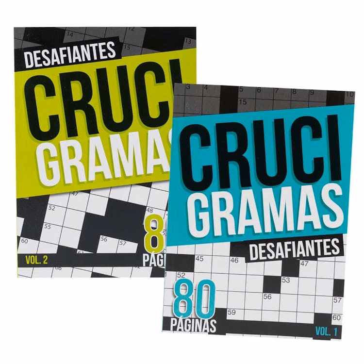 Spanish Crossword Puzzle Book II - 80 Pages Two Titles