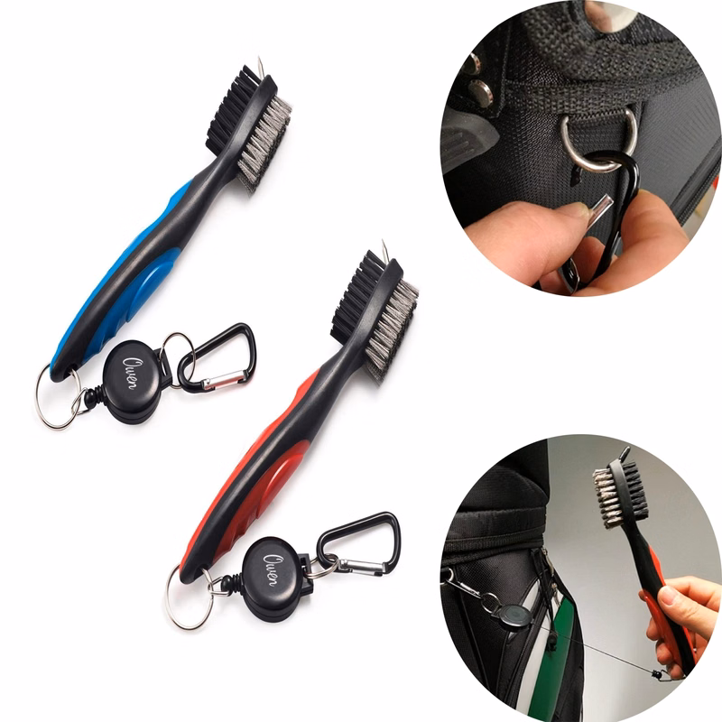 Double Sided Golf Club Brush w/ Carabiner