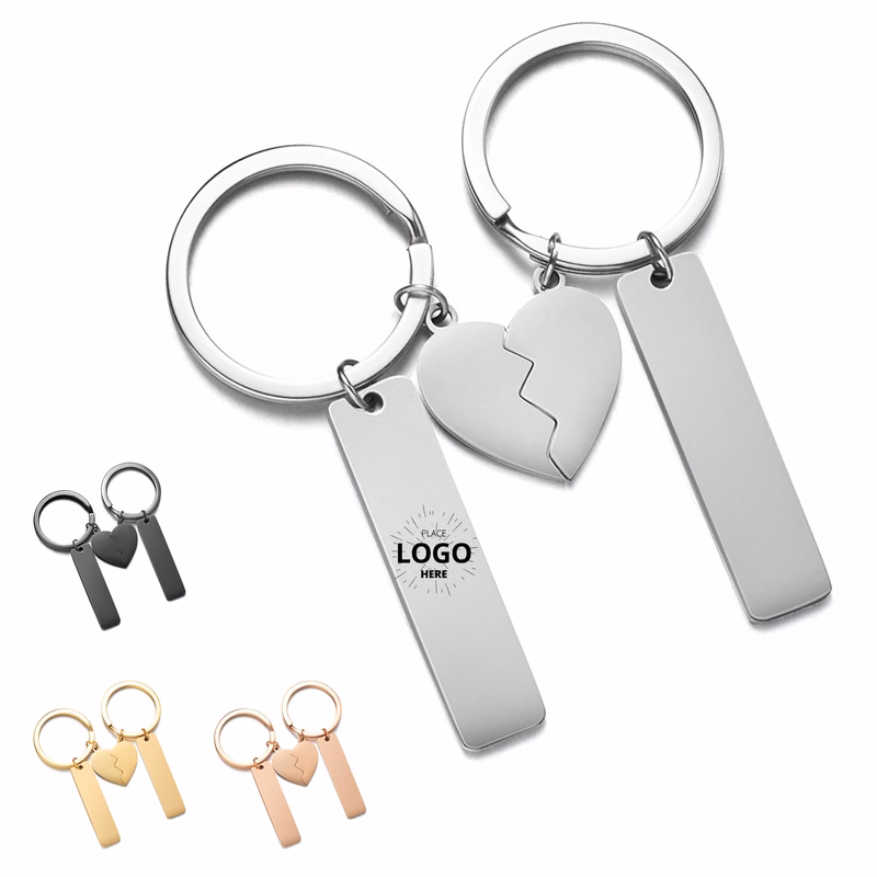 Stainless Steel Heart Shaped Keychain