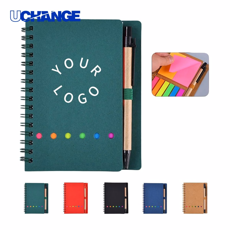 Kraft Paper Journal Notebook with Sticky Notes