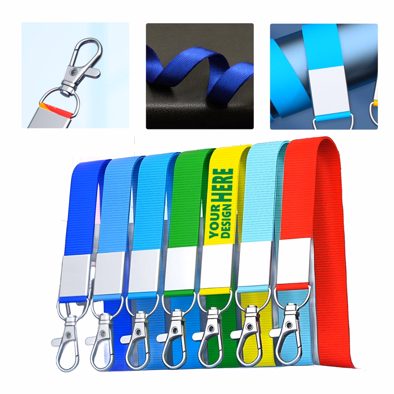 MOQ50 Customizable Lanyard with Metal Hook for Cards