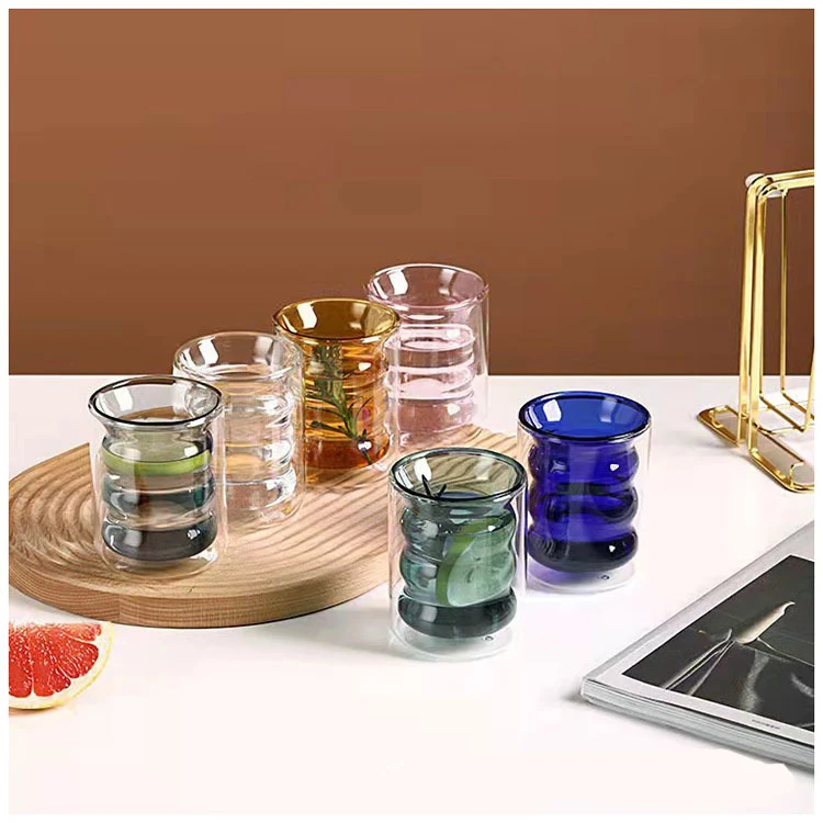 Double Spiral Glass Cup 1