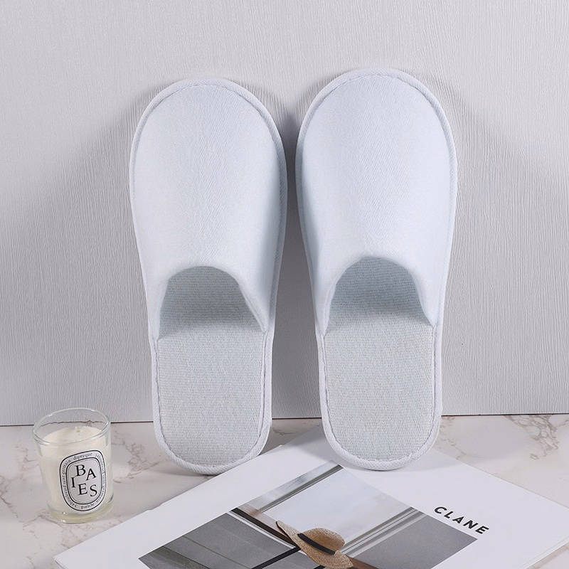 Non-slip Washable Disposable Indoor Personalized White Customised Waffle Weave Slippers