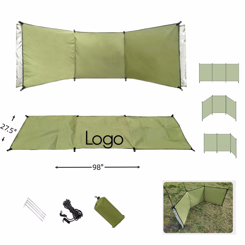 98" x 27.5" Stakeless Square Outdoor Wind Protection