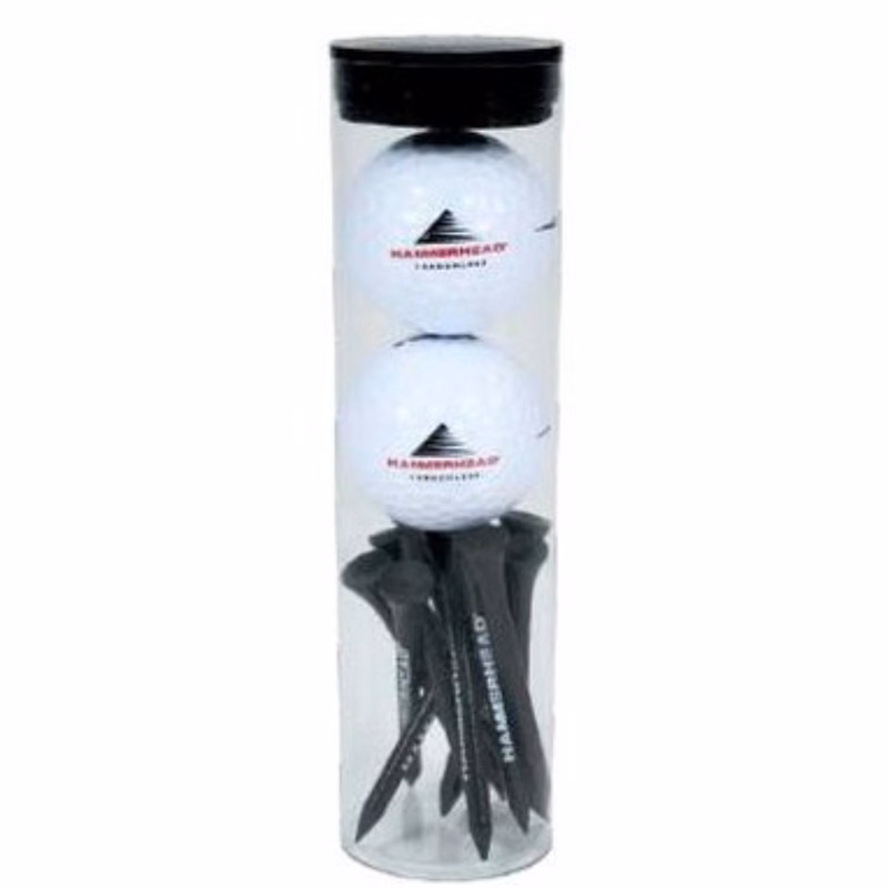 2 Ball Tube with 12 Golf Tees - Custom Imprint