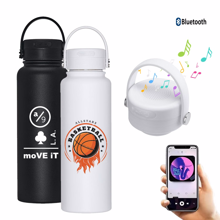 40oz SS Double Wall Vacuum Wireless Bluetooth Bottle