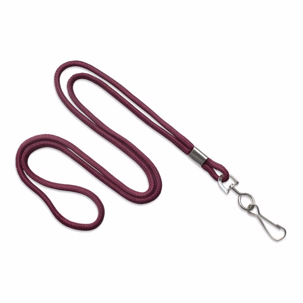 1/8" Blank Lanyard w/Swivel Hook (Maroon Red)