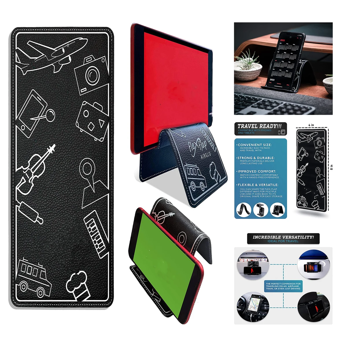 Flying Flex Flap Cell Phone Holder and Flexible Tablet Stand 1
