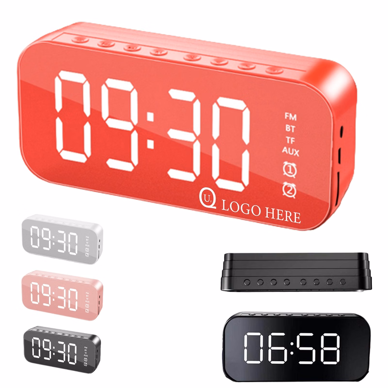 Mirror Wireless Speaker W/ Alarm Clock