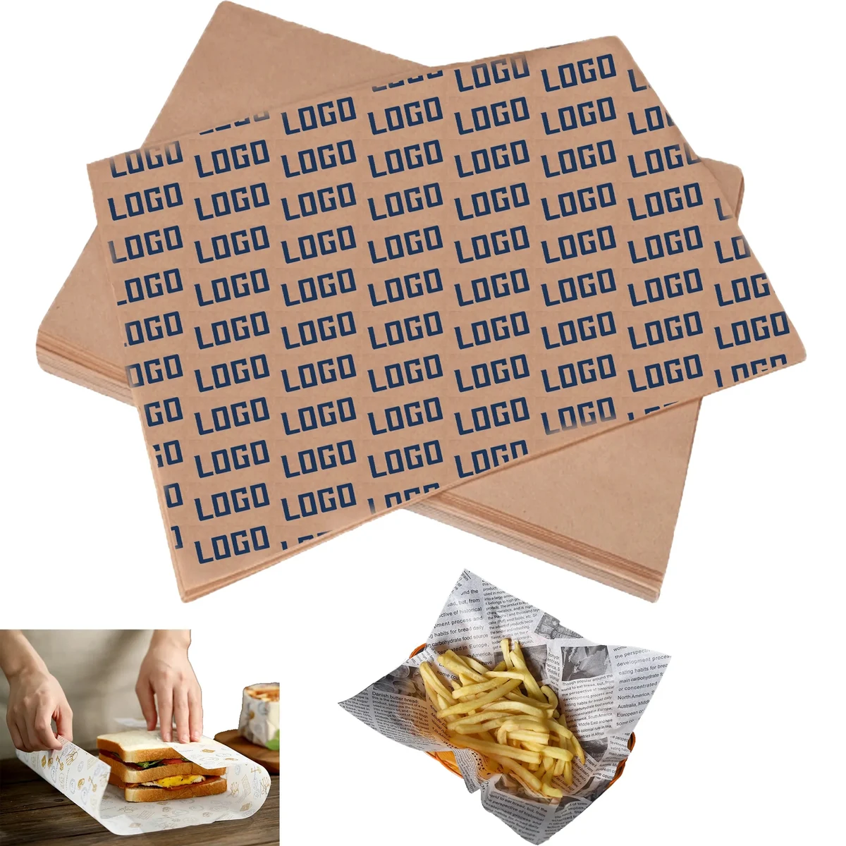 Oil Proof Food Burger Paper MOQ1000pcs 1