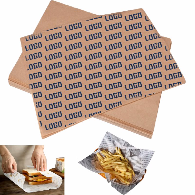 Oil Proof Food Burger Paper MOQ1000pcs