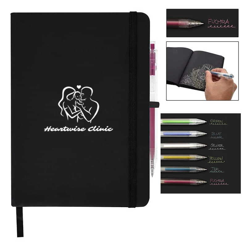 Neon Dreams Journal & Metallic Cher Gel Pen 1