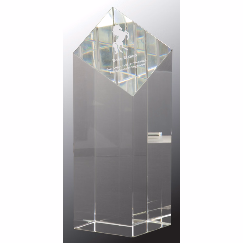 7" Crystal Diamond Top Pillar Award