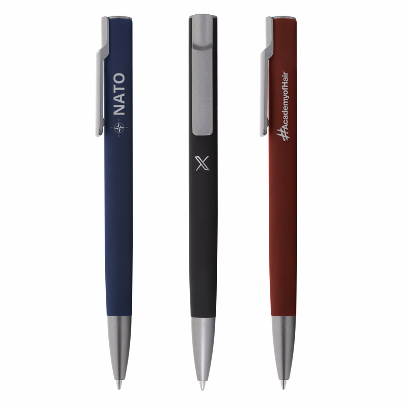 Strata Recycled Aluminum Clip-Click Ballpoint