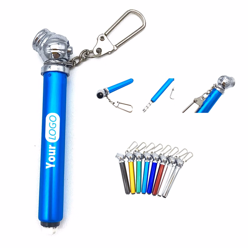 Mini Aluminum Tire Gauge with Keychain
