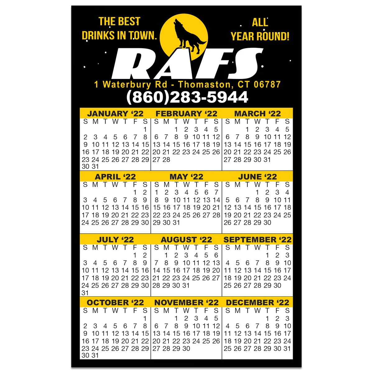 W-118R Calendar Card with Repositionable Strip 3 1/2" x 5 1/2" 1