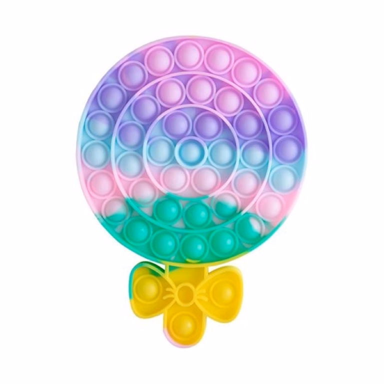 Macaron-colored lollipop Push Pop Bubble Sensory Fidget Toys